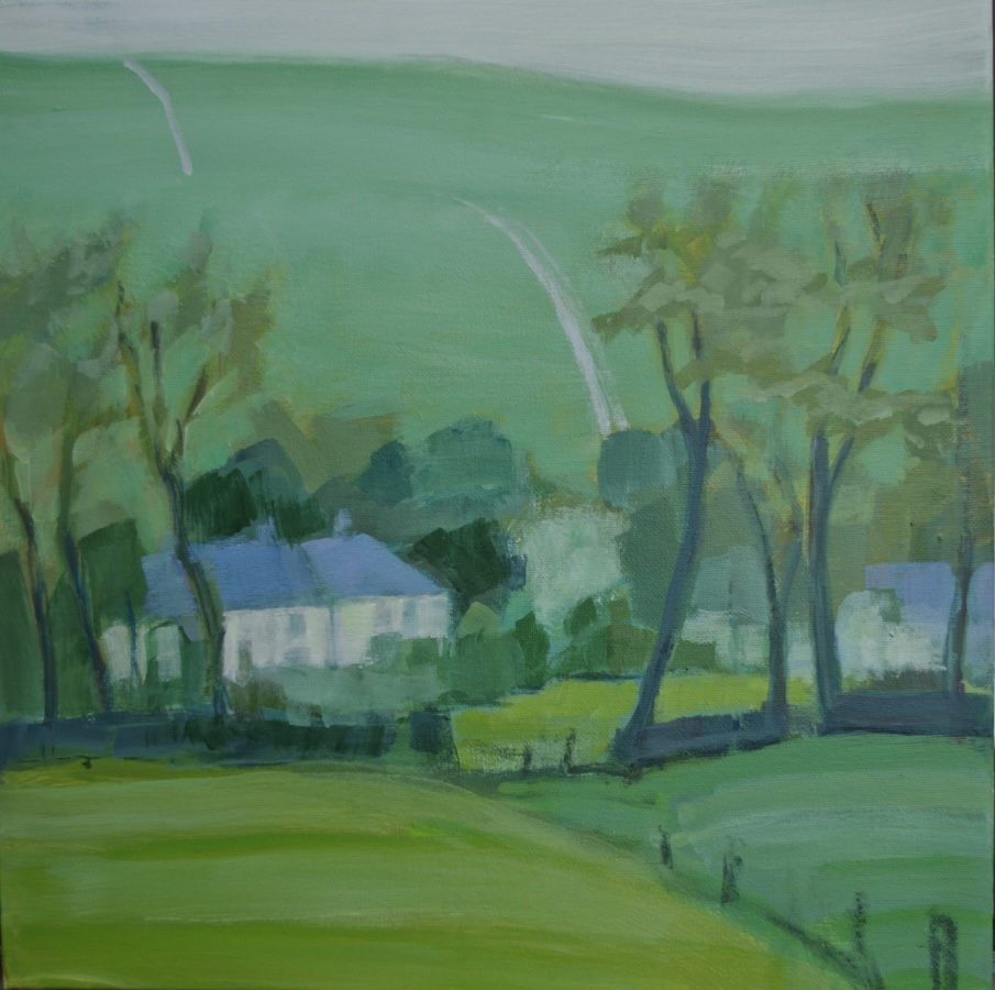 Under the Downs (acrylic on canvas) – a painting by Anne de Geus - www.anne.degeus.com