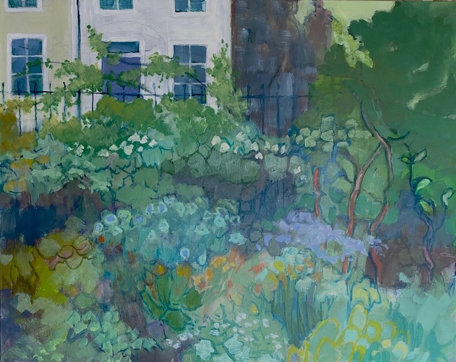 Green Front Garden (acrylic on canvas) – a painting by Anne de Geus - www.anne.degeus.com