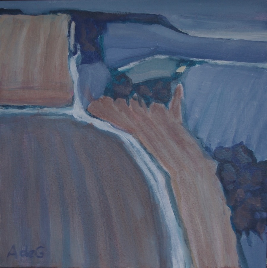 Chalk Path 3 (acrylic on canvas) – a painting by Anne de Geus - www.anne.degeus.com